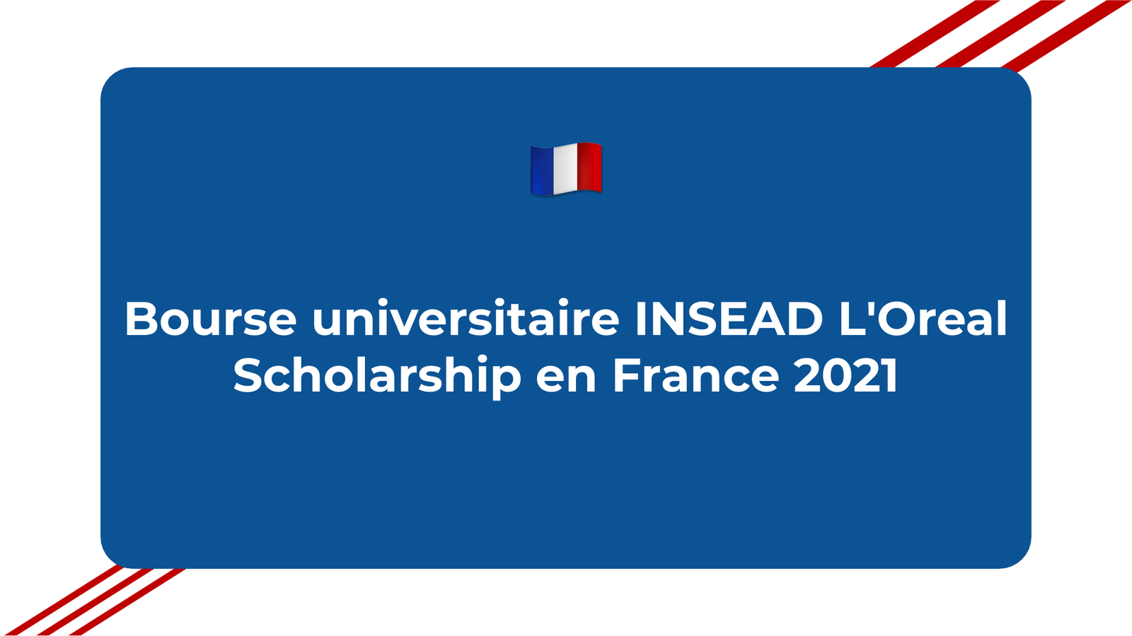 Bourse universitaire INSEAD L'Oreal Scholarship