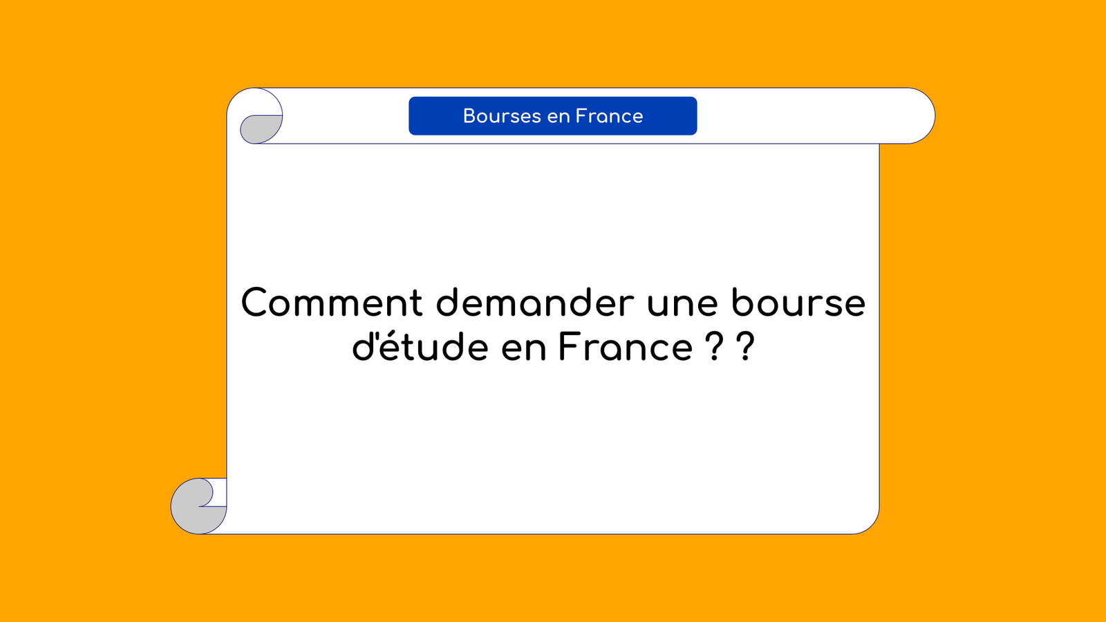 comment demander une bourse d étude en france