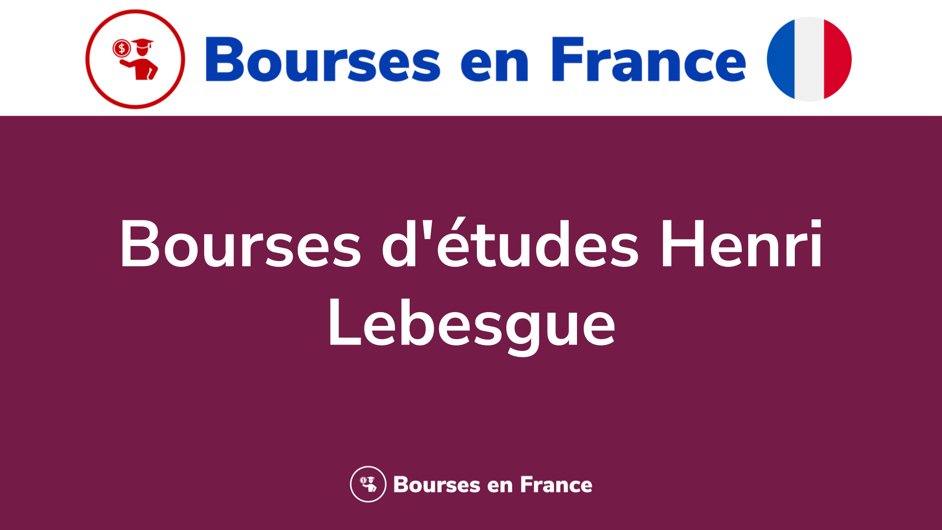 Bourses d'études Henri Lebesgue