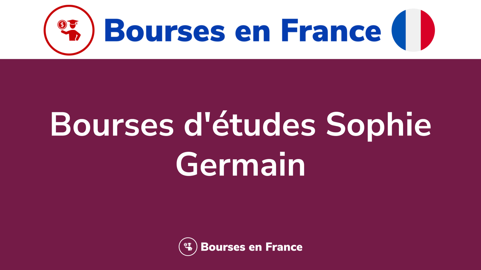 Bourses d'études Sophie Germain