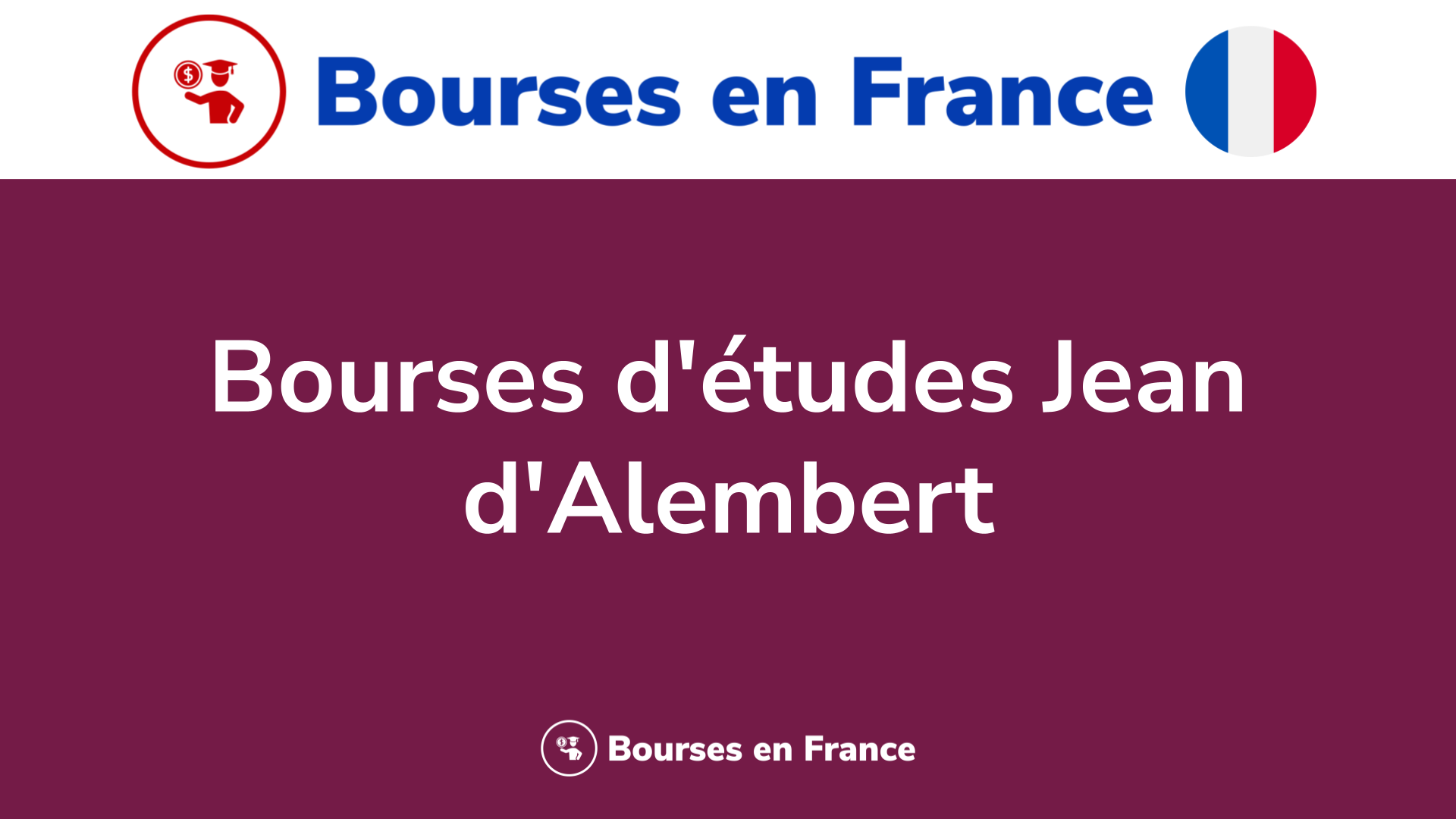 Bourses d'études Jean d'Alembert