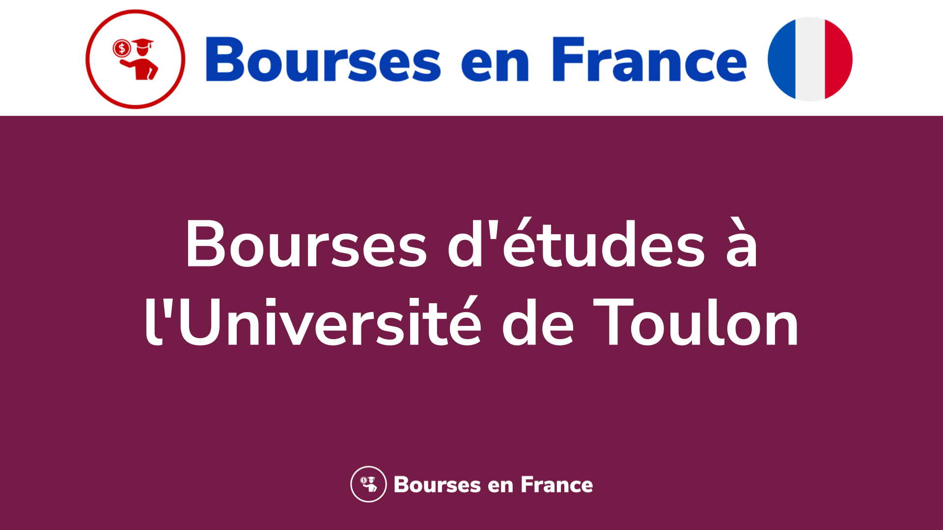 Bourses d'études à l'Université de Toulon